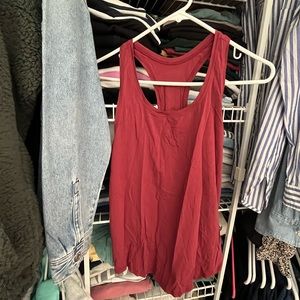 Lululemon Pima cotton racer back tank. Maroon. Size 4. Worn only a few times.